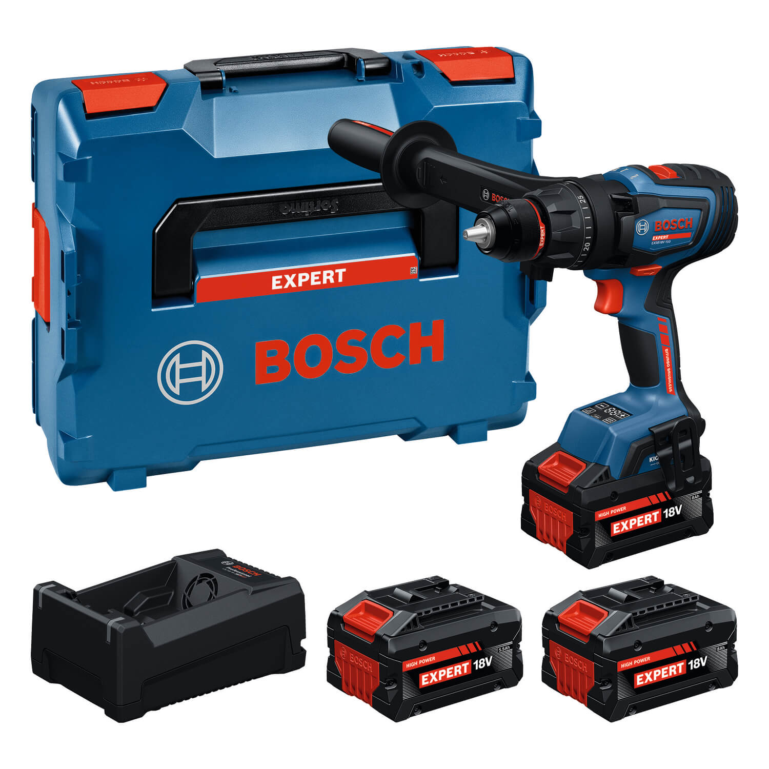Bosch EXSB18V-150 zestaw z 3 akumulatorami